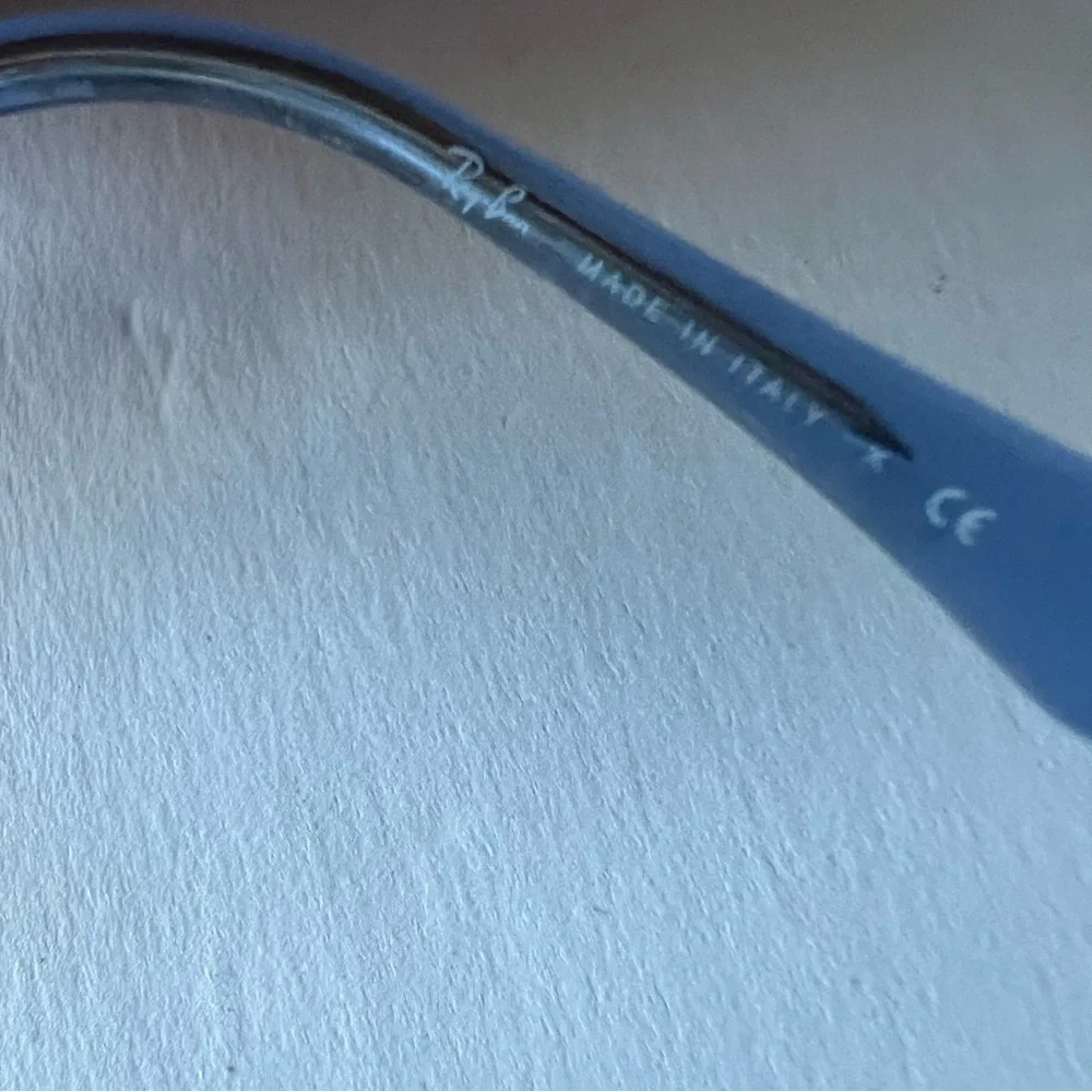 RAY-BAN WOMENS SQUARE II RB  1973 6587 SUNGLASSES TRUE BLUE TRANSPARENT NWOT